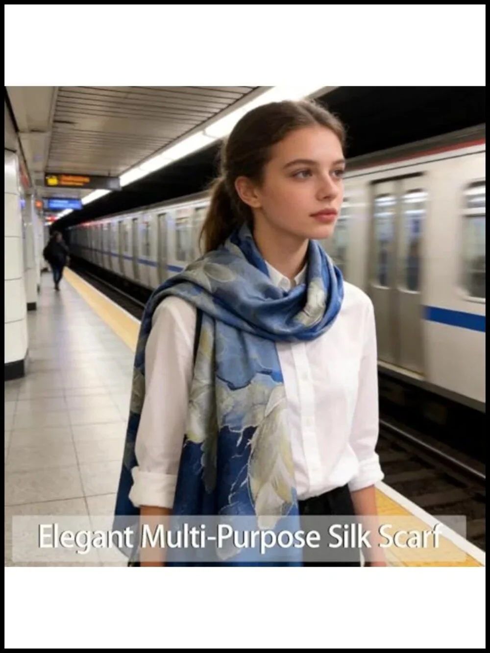 Large Silk Feeling Shawl Scarf Wrap Lightweight Fashion Neck Hijab Headscarf